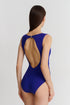 Shan Charlie Grid Mesh High-Neck One-Piece